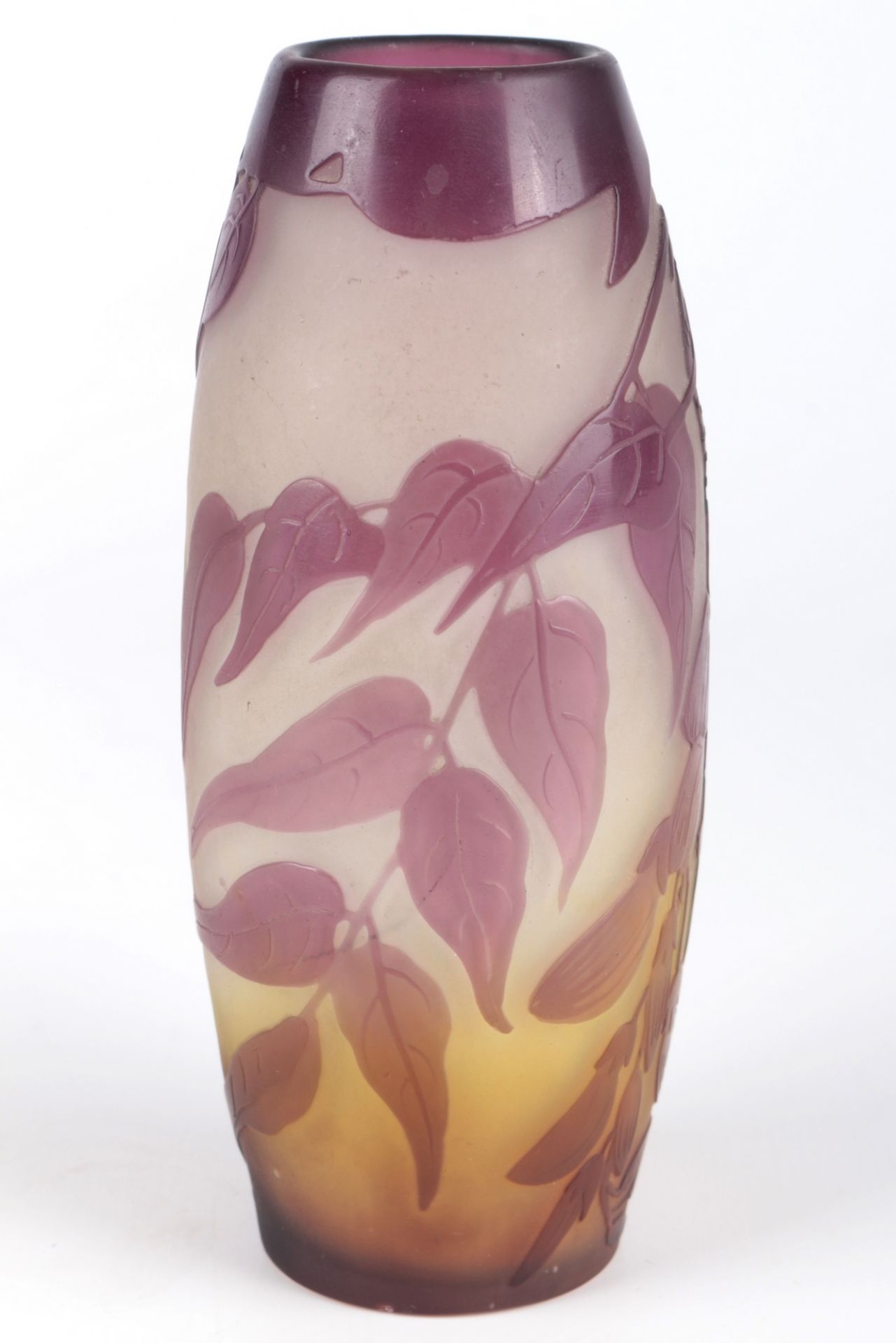 Emile Galle (1846-1904) Jugendstil Vase, french art nouveau glass vase, - Image 4 of 6