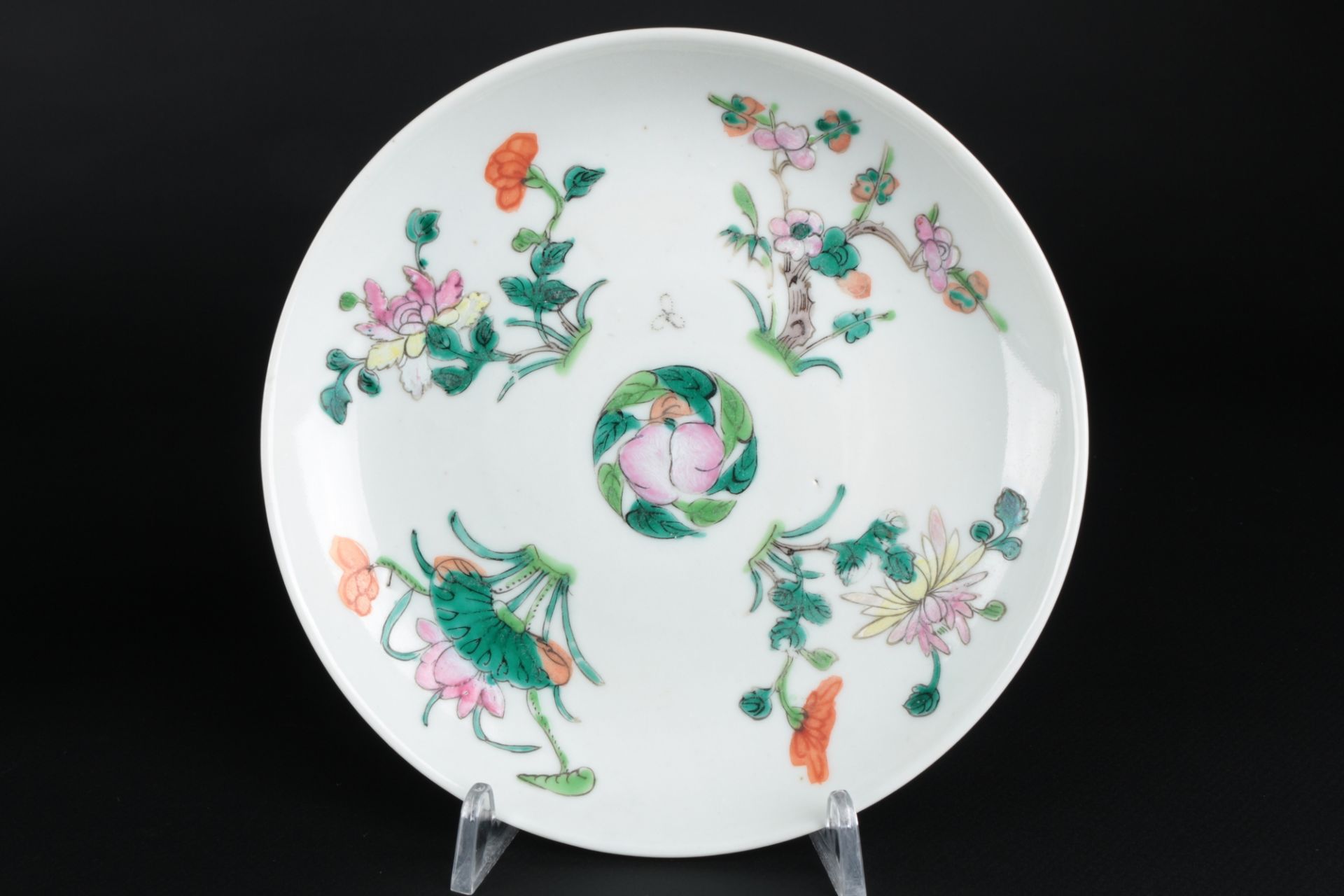 China 2 Teller Qing Dynasty, chinese plates 19th century, - Image 3 of 6