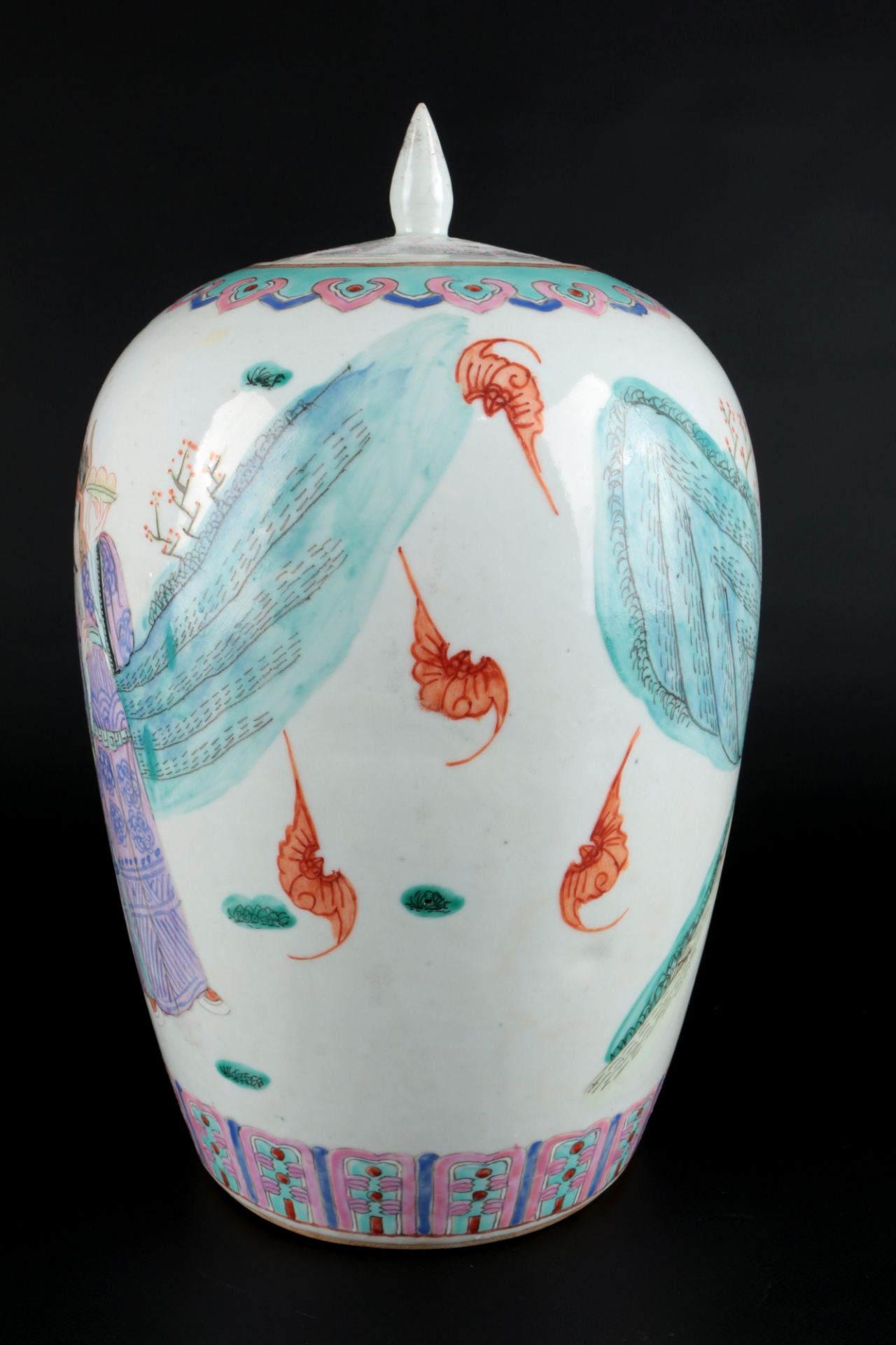 China große Deckelvase Königsdarstellung, chinese lid vase, - Image 4 of 6