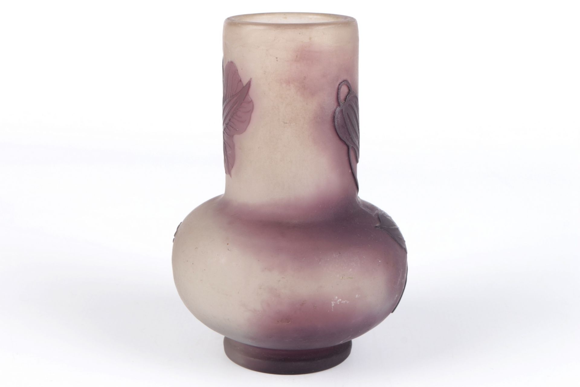 Emile Galle (1846-1904) Jugendstil Vase, french art nouveau glass vase, - Bild 3 aus 4