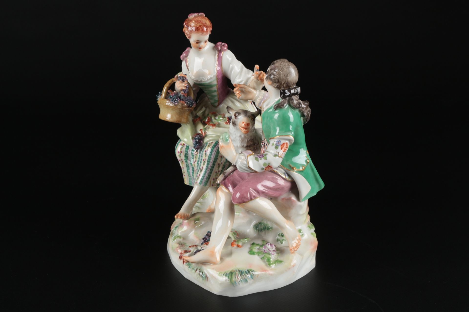 Meissen Schäfergruppe 1.Wahl, porcelain figure, - Bild 4 aus 5