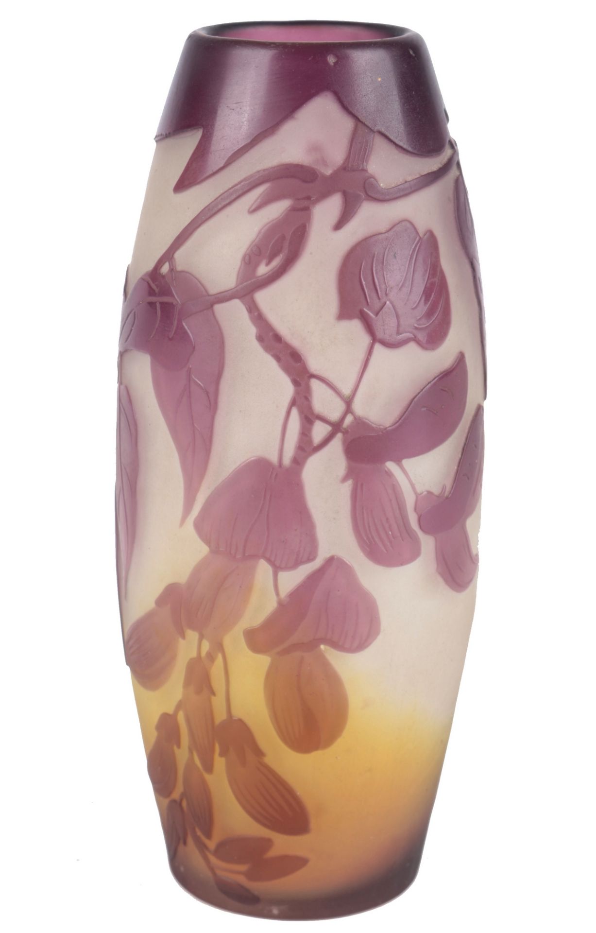 Emile Galle (1846-1904) Jugendstil Vase, french art nouveau glass vase,