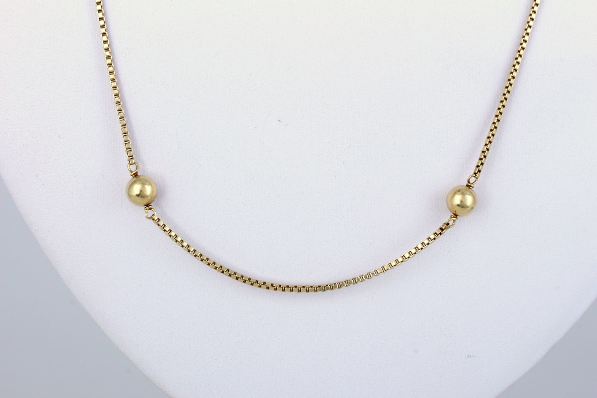 585 Gold edles Collier mit Goldkugeln, 14K gold necklace, - Bild 3 aus 5