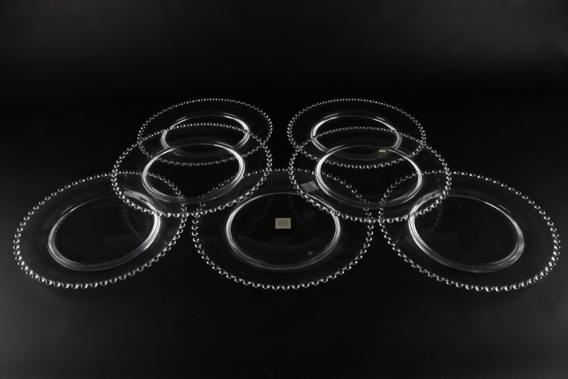 Lalique Andlau 7 Platzteller, crystal plates, - Image 2 of 5
