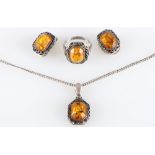 Bernstein Schmuckset, butterscotch jewelry set,