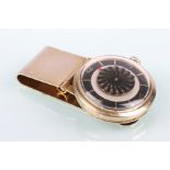 Kaleidoskop Uhr Mystery als Geldscheinklammer Swank, 60er Jahre, money clip with watch,