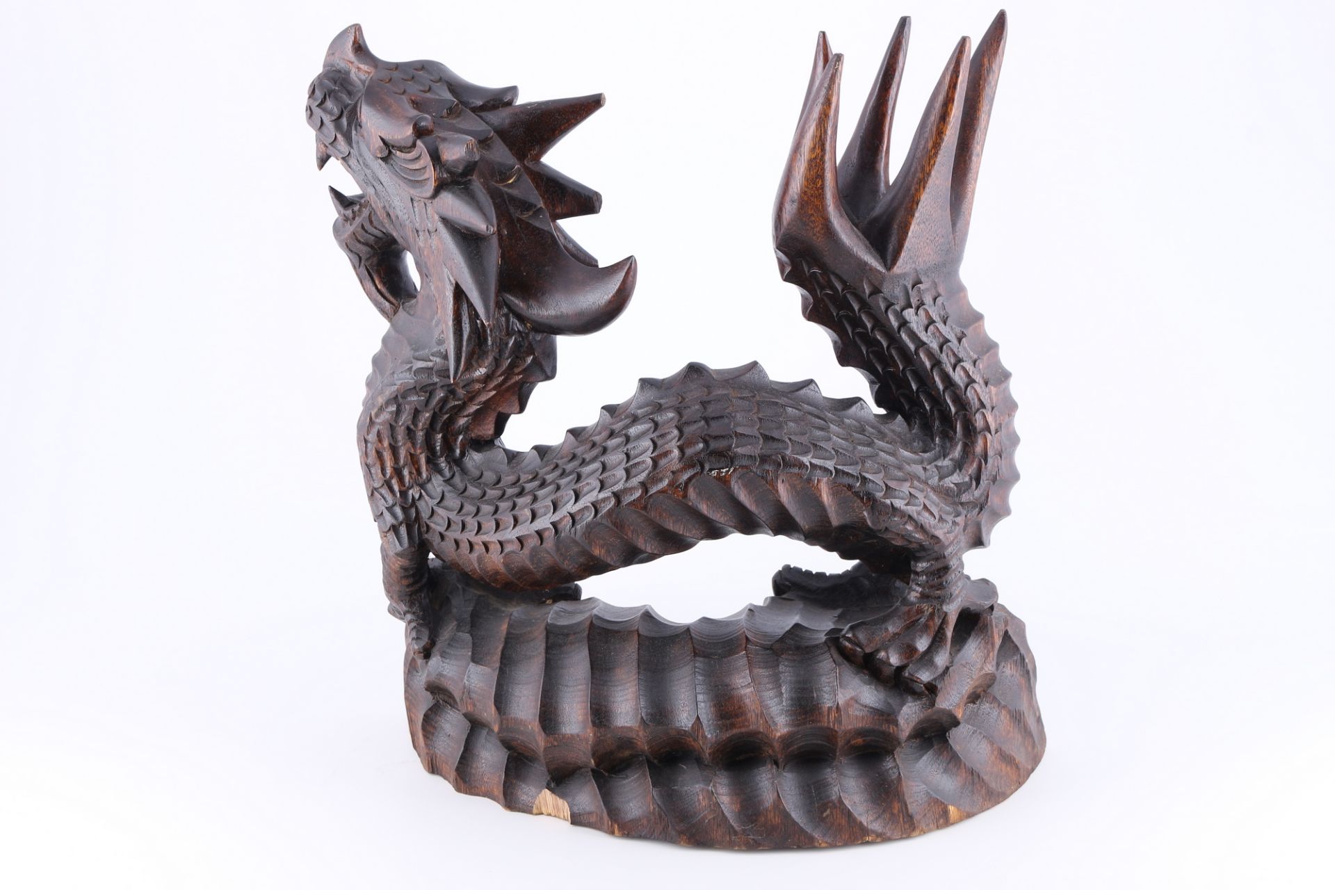 Großer chinesischer Drache, Holzfigur, chinese wooden dragon, - Image 3 of 6