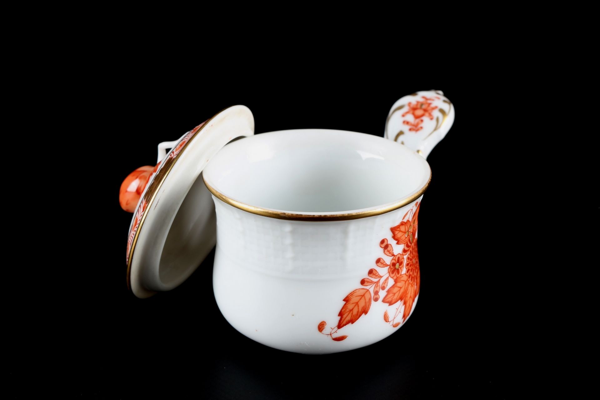 Herend AOG Apponyi Orange 12 Kakaotassen mit Deckel, chocolate lid cups, - Image 3 of 4