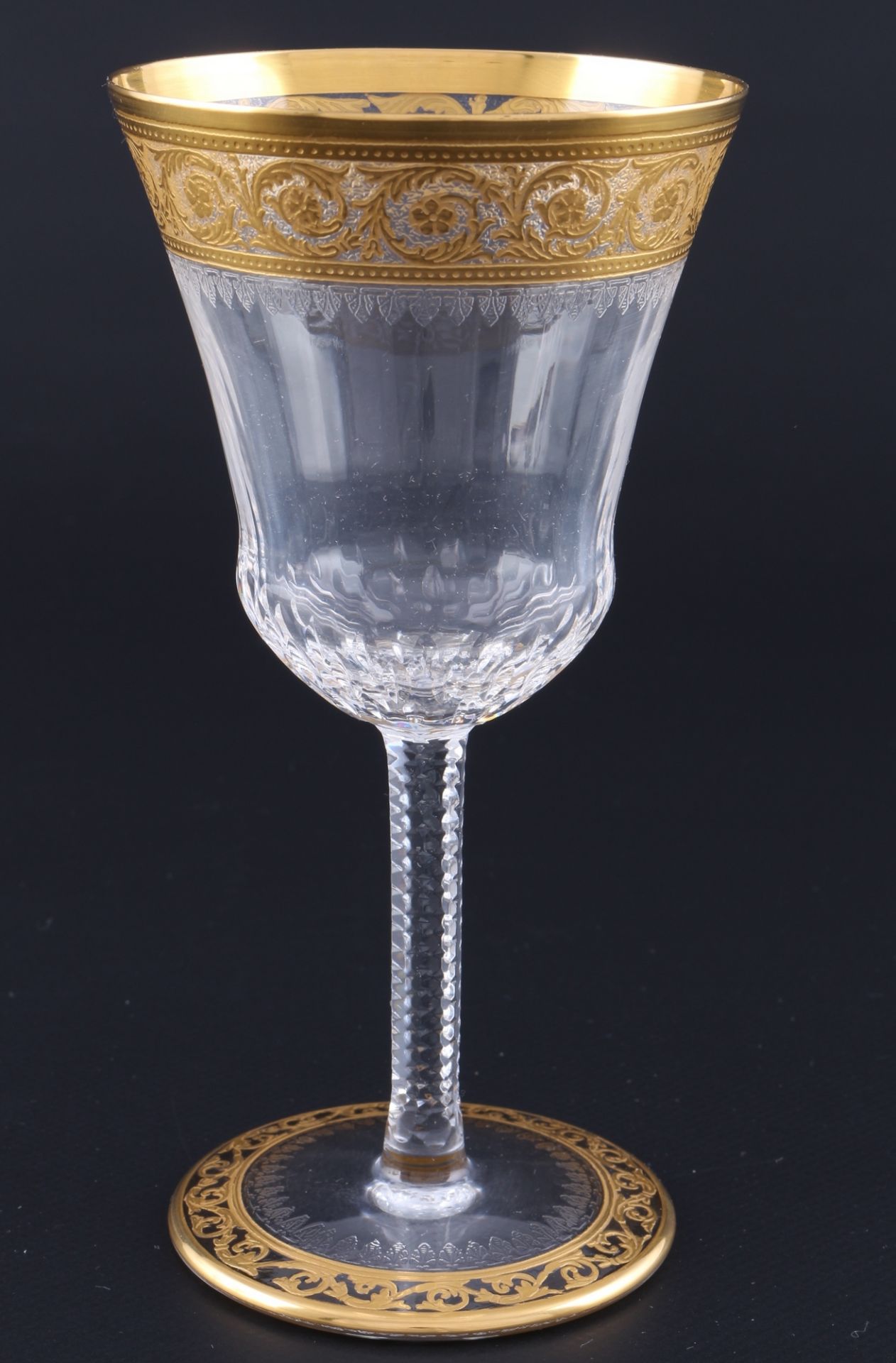St. Louis Thistle Gold 5 Weingläser, crystal wine glasses, - Bild 2 aus 3