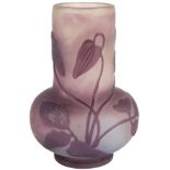 Emile Galle (1846-1904) Jugendstil Vase, french art nouveau glass vase,