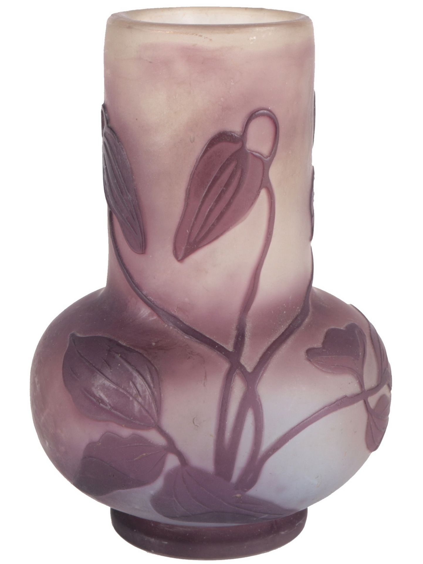 Emile Galle (1846-1904) Jugendstil Vase, french art nouveau glass vase,