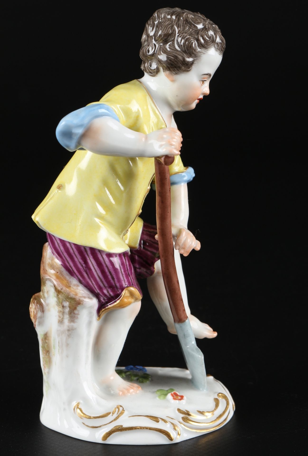 Meissen Gärtnerkind mit Spaten 1.Wahl, gardeners child with spade, - Image 4 of 5