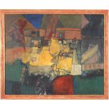 Paul Klose (1912-1982) große expressionistische Landschaft 1957, large expressionist landscape 1957,