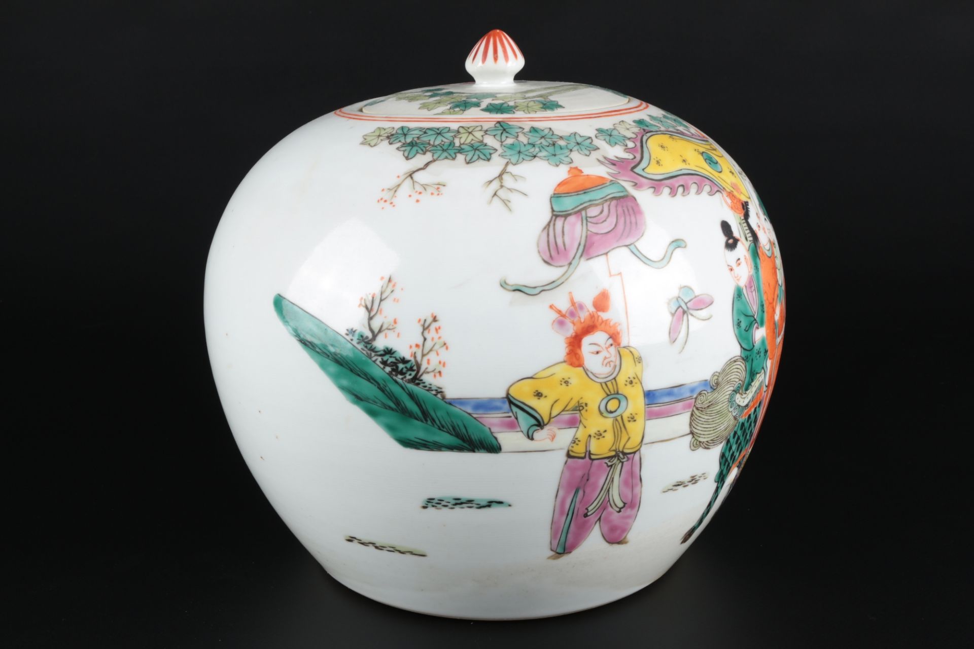China bauchige Vase Qing-Dynasty, chinese vase, - Image 4 of 7