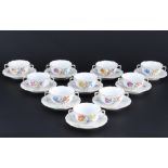 Meissen Blume 10 Suppentassen 1.Wahl, soup cups,