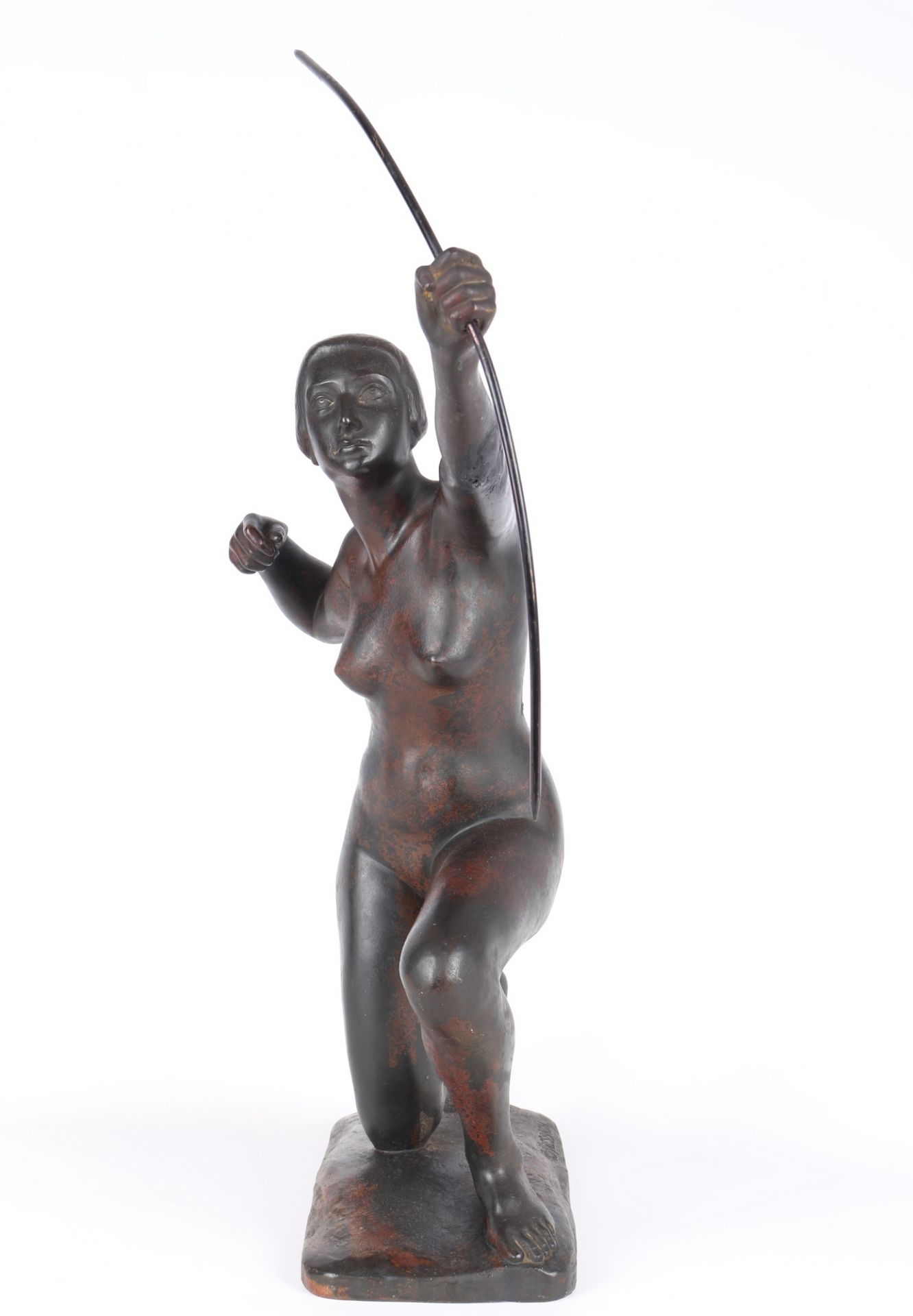 Rudolf Kaesbach (1873-1955) Bronze kniende Amazone mit Bogen, kneeling amazon with bow, - Image 2 of 7