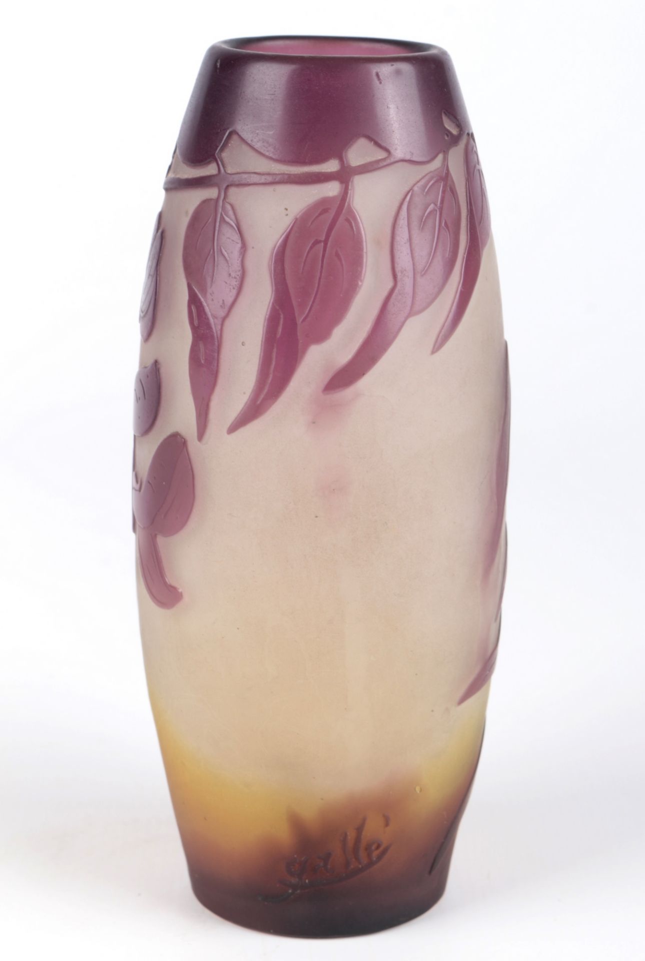 Emile Galle (1846-1904) Jugendstil Vase, french art nouveau glass vase, - Image 2 of 6
