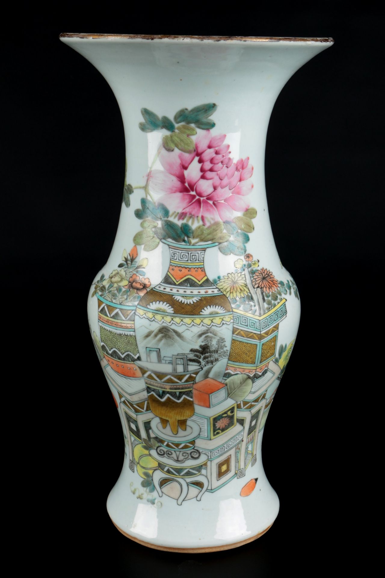 China große Balustervase Qing Dynasty, chinese vase 19th century,