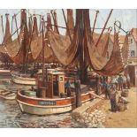 Peter Josef Strahn (1904-1997) niederländischer Fischermarkt, dutch fish market,