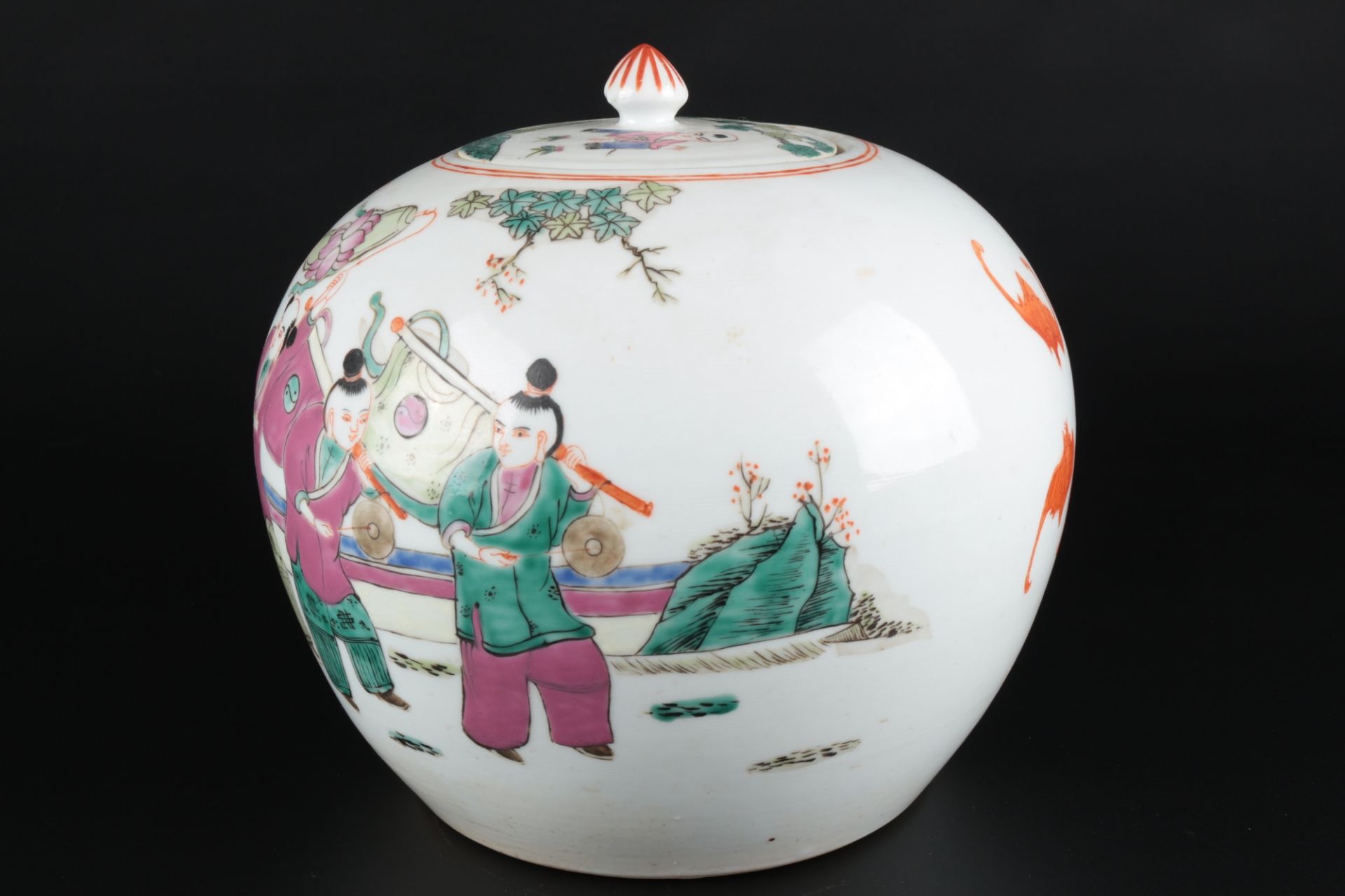 China bauchige Vase Qing-Dynasty, chinese vase, - Image 2 of 7