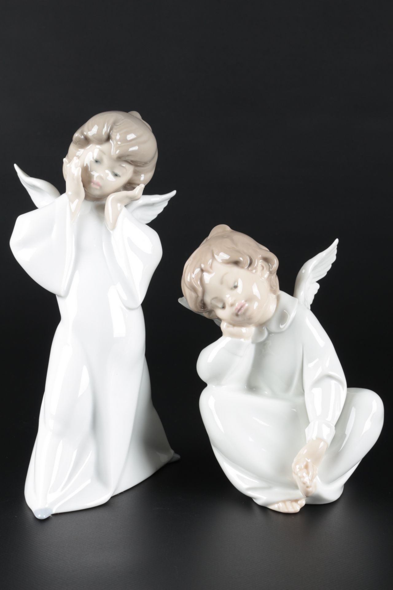 Lladro 4 Figuren - Mädchen und Engel, porcelain figures, - Image 3 of 5