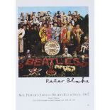 Peter Blake (1932) signierter Offsetdruck The Beatles, signed offset print,