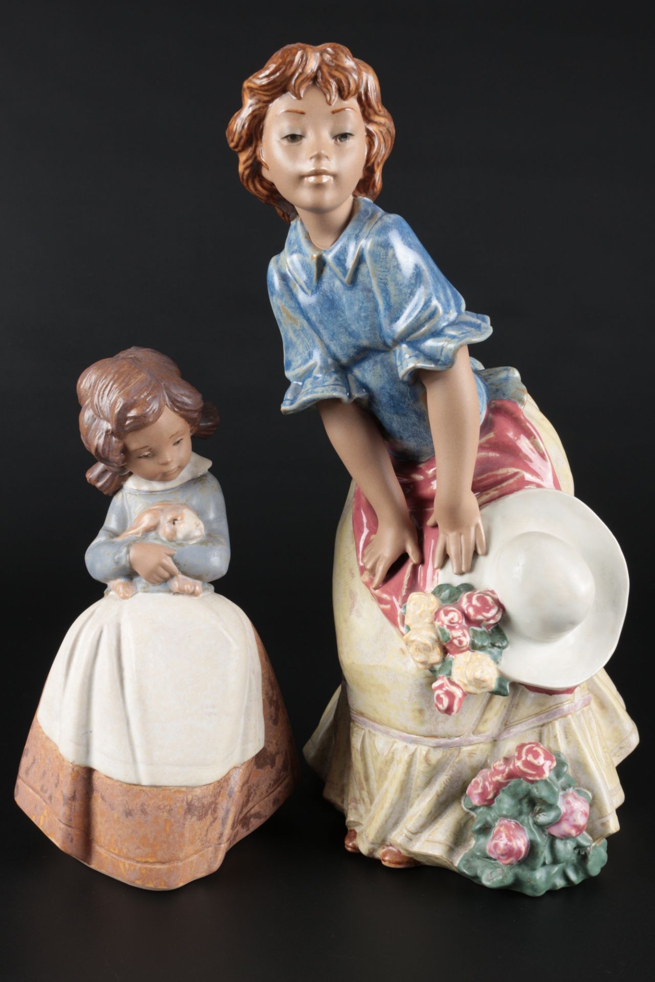 Lladro 4 Figuren - Mädchen und Engel, porcelain figures, - Image 2 of 5