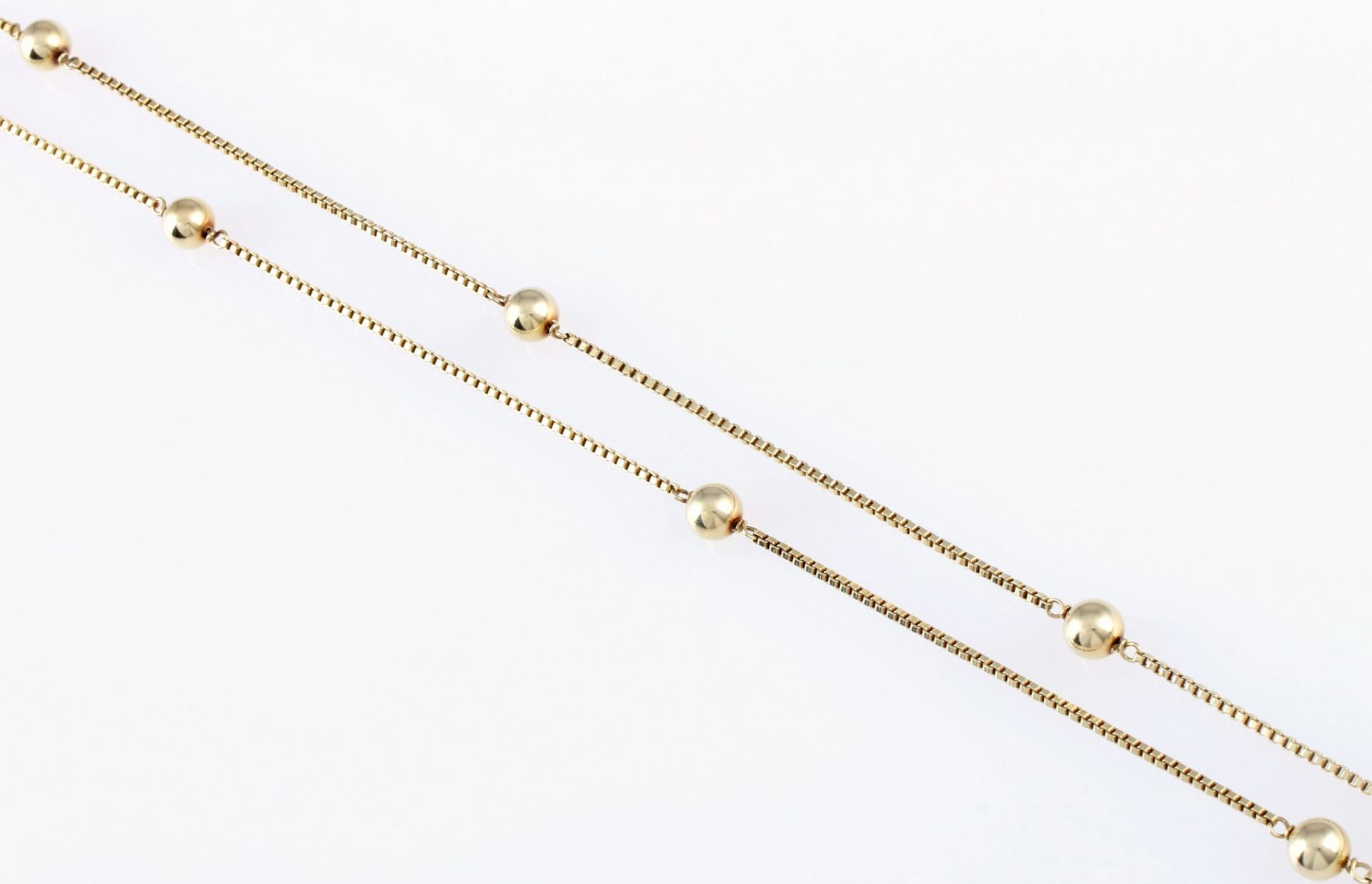 585 Gold edles Collier mit Goldkugeln, 14K gold necklace,