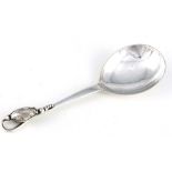 Georg Jensen Magnolia 925 Silber Vorlegelöffel, sterling silver serving spoon,