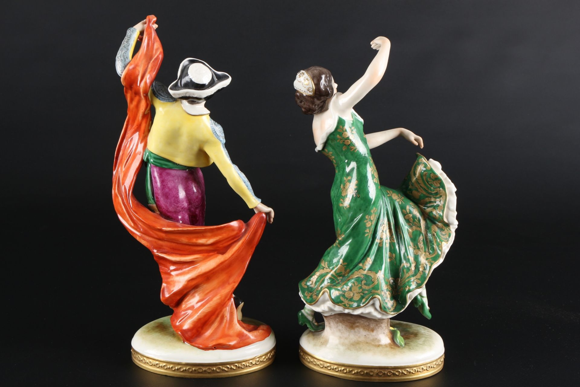 Aelteste Volkstedt Flamenco Tanzpaar, dancing couple, - Bild 4 aus 5