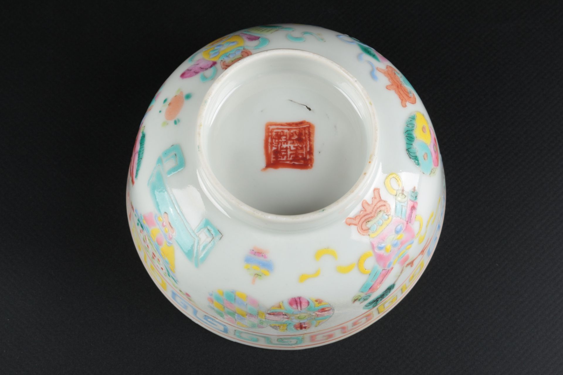 China Reisschale mit Kois Qing-Dynastie, chinese ceramic bowl, - Image 4 of 4