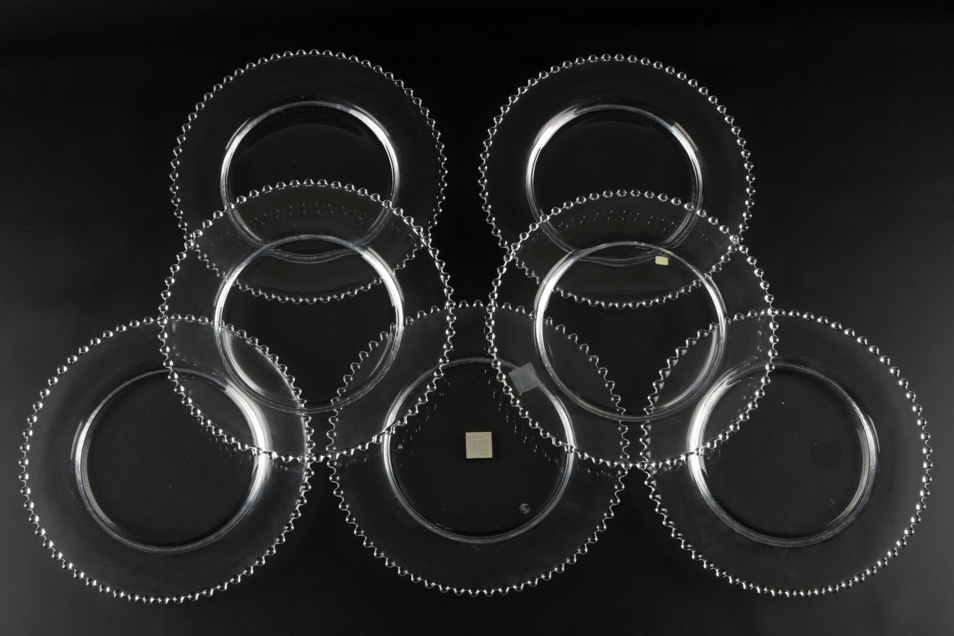 Lalique Andlau 7 Platzteller, crystal plates,