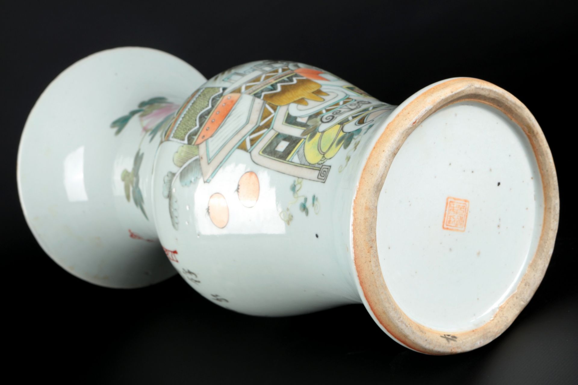 China große Balustervase Qing Dynasty, chinese vase 19th century, - Image 5 of 5