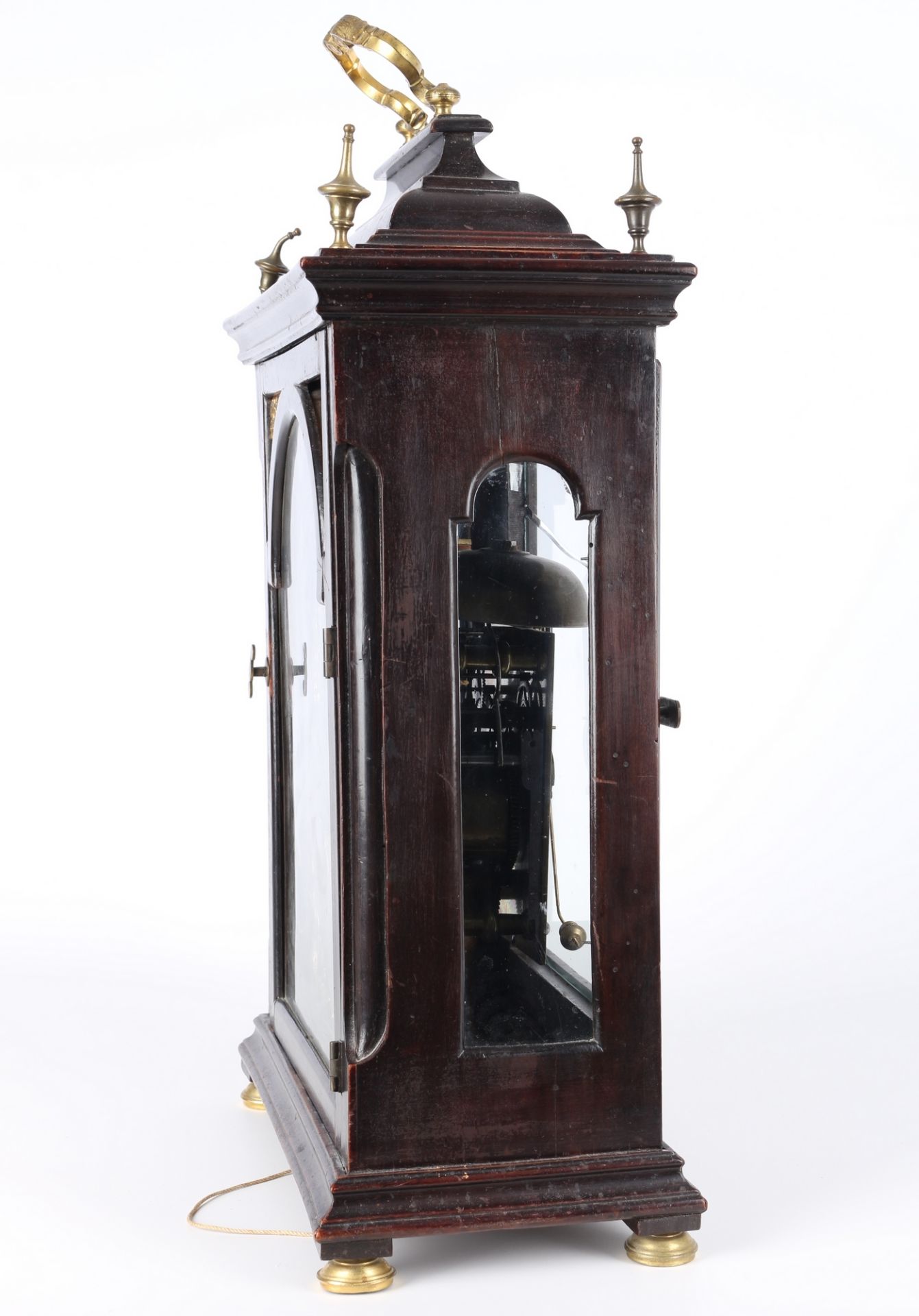 Stockuhr mit Mondphase 18. Jahrhundert, german bracket clock 18th century, - Bild 3 aus 6