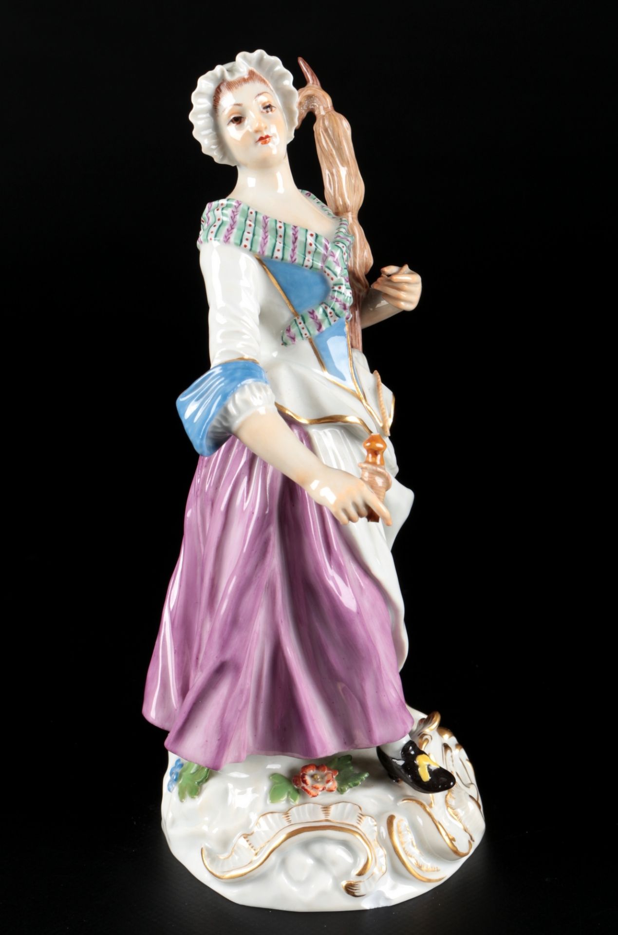 Meissen Die Spinnerin 1. Wahl, figure spinner, - Image 4 of 6