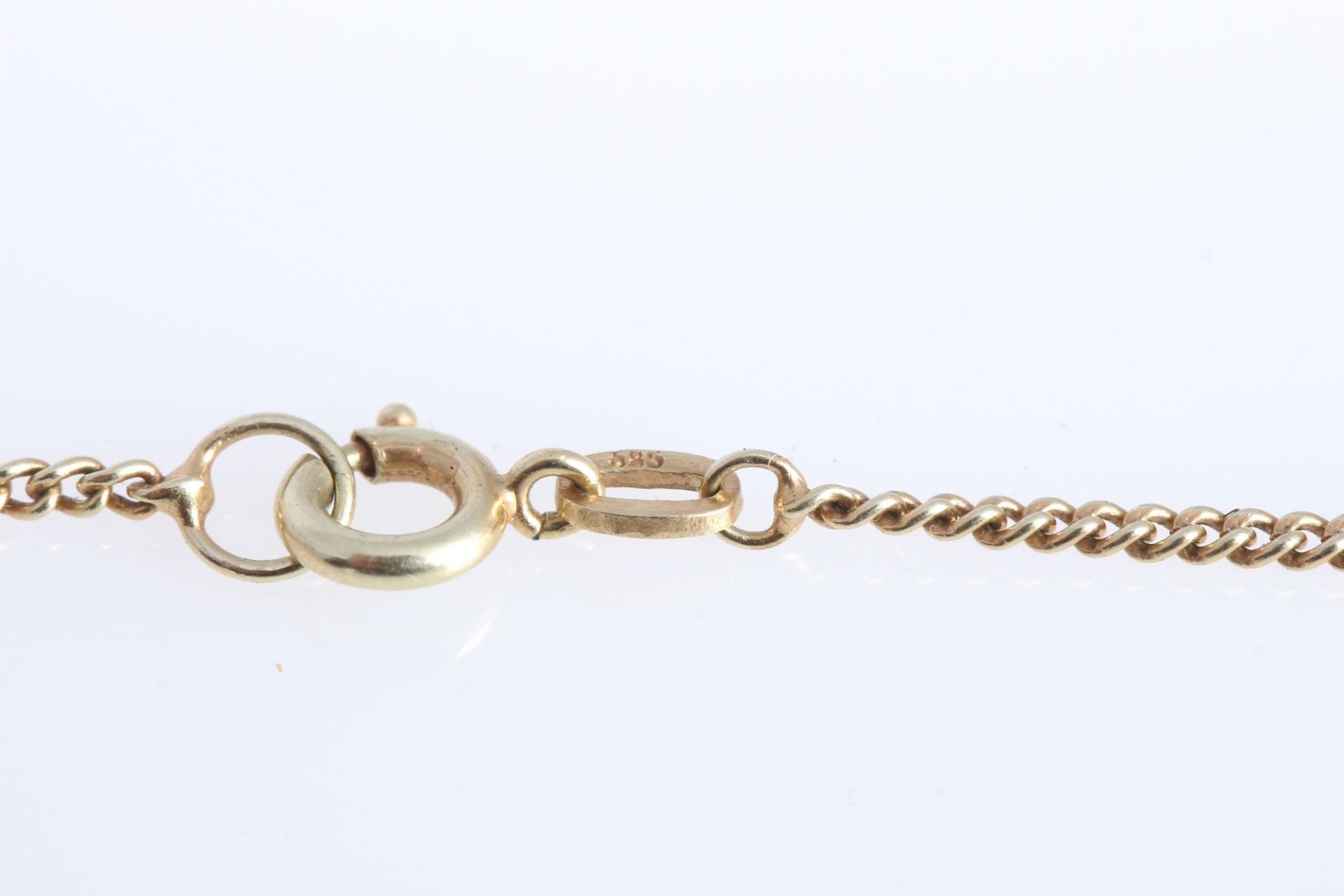 750 Gold Hufeisenanhänger Brillant 0.25ct an 585 Gold Kette, 18K diamond pendant with 14K necklace, - Bild 5 aus 5