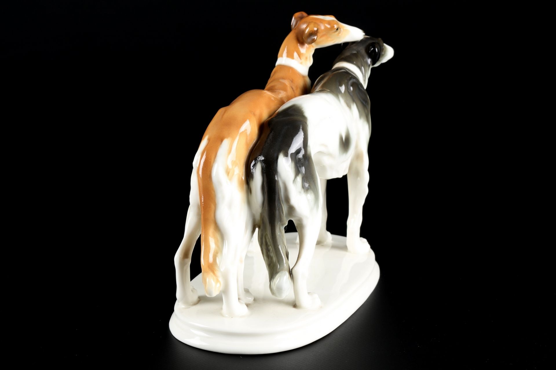 Ens Windhundpaar, pair of greyhounds, - Bild 4 aus 5