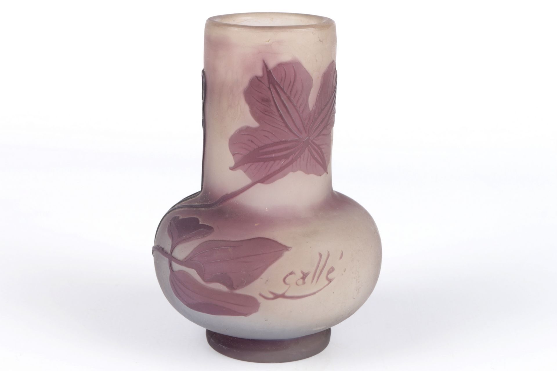 Emile Galle (1846-1904) Jugendstil Vase, french art nouveau glass vase, - Bild 2 aus 4