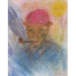 Carl Barth (1896-1976) Pfeifenraucher, pipe smoker,