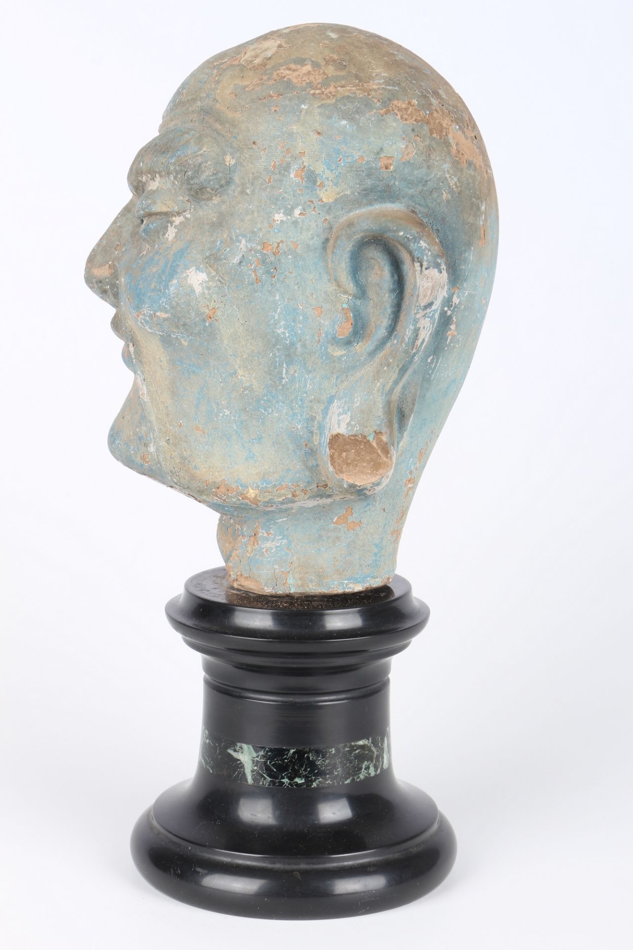 China 18./19. Jahrhundert männlicher Kopf, chinese head 18th/19th century, - Image 3 of 6