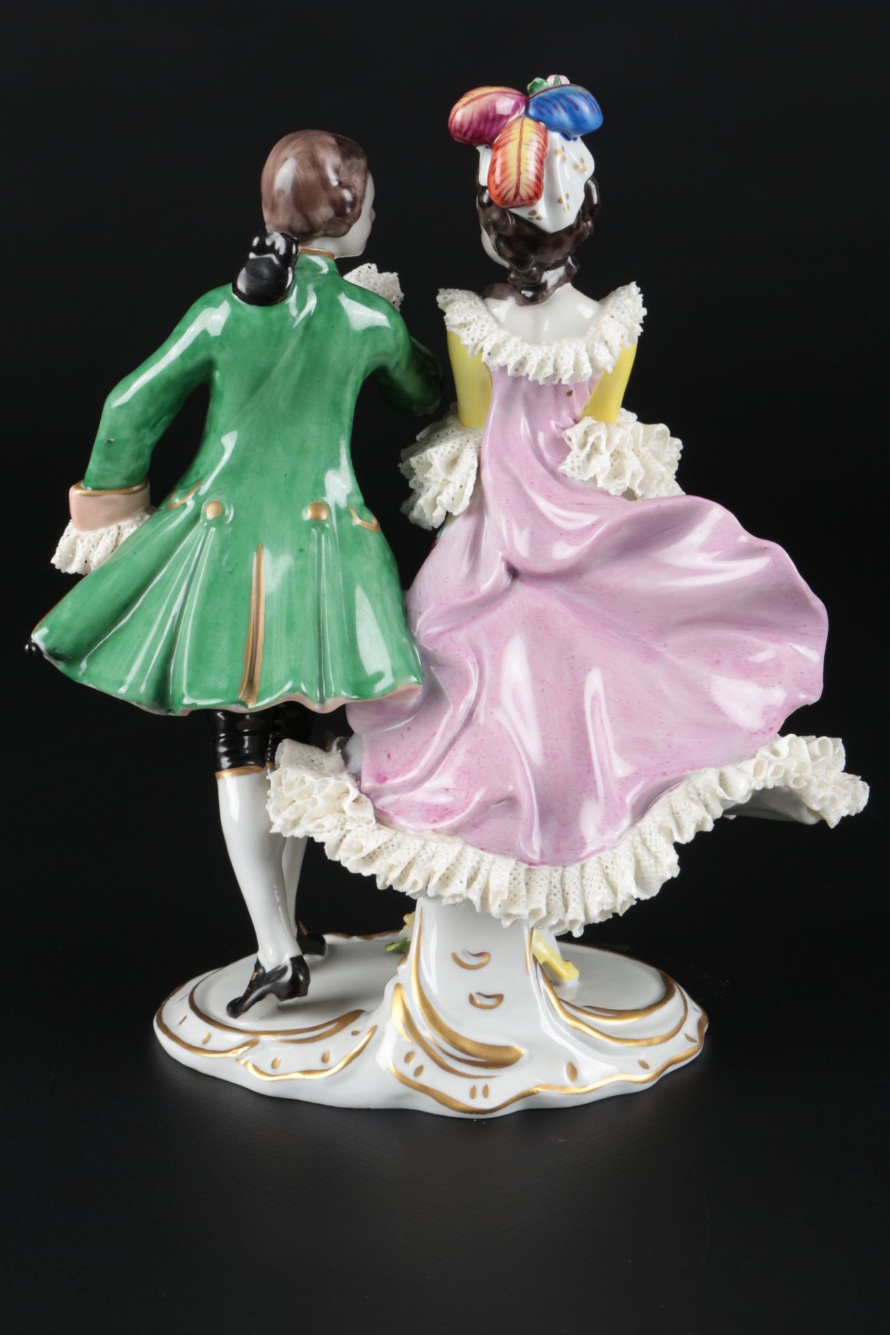 Aelteste Volkstedt Spitzentänzer, dancing couple, - Bild 3 aus 5