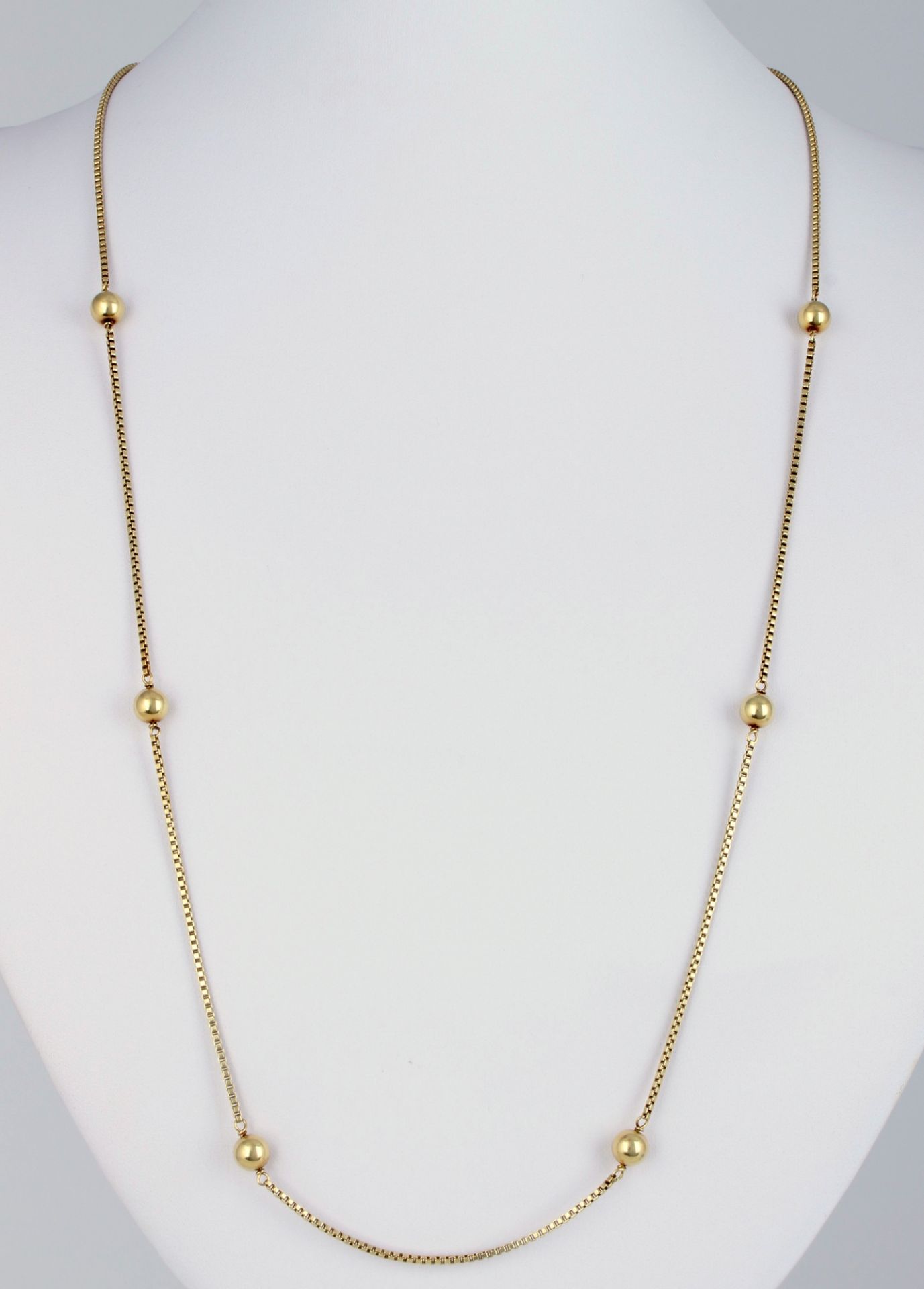 585 Gold edles Collier mit Goldkugeln, 14K gold necklace, - Bild 2 aus 5