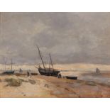 Gustav Wendling (1862-1932) Ostsee Strandlandschaft mit Fischerbooten, baltic sea beach landscape,