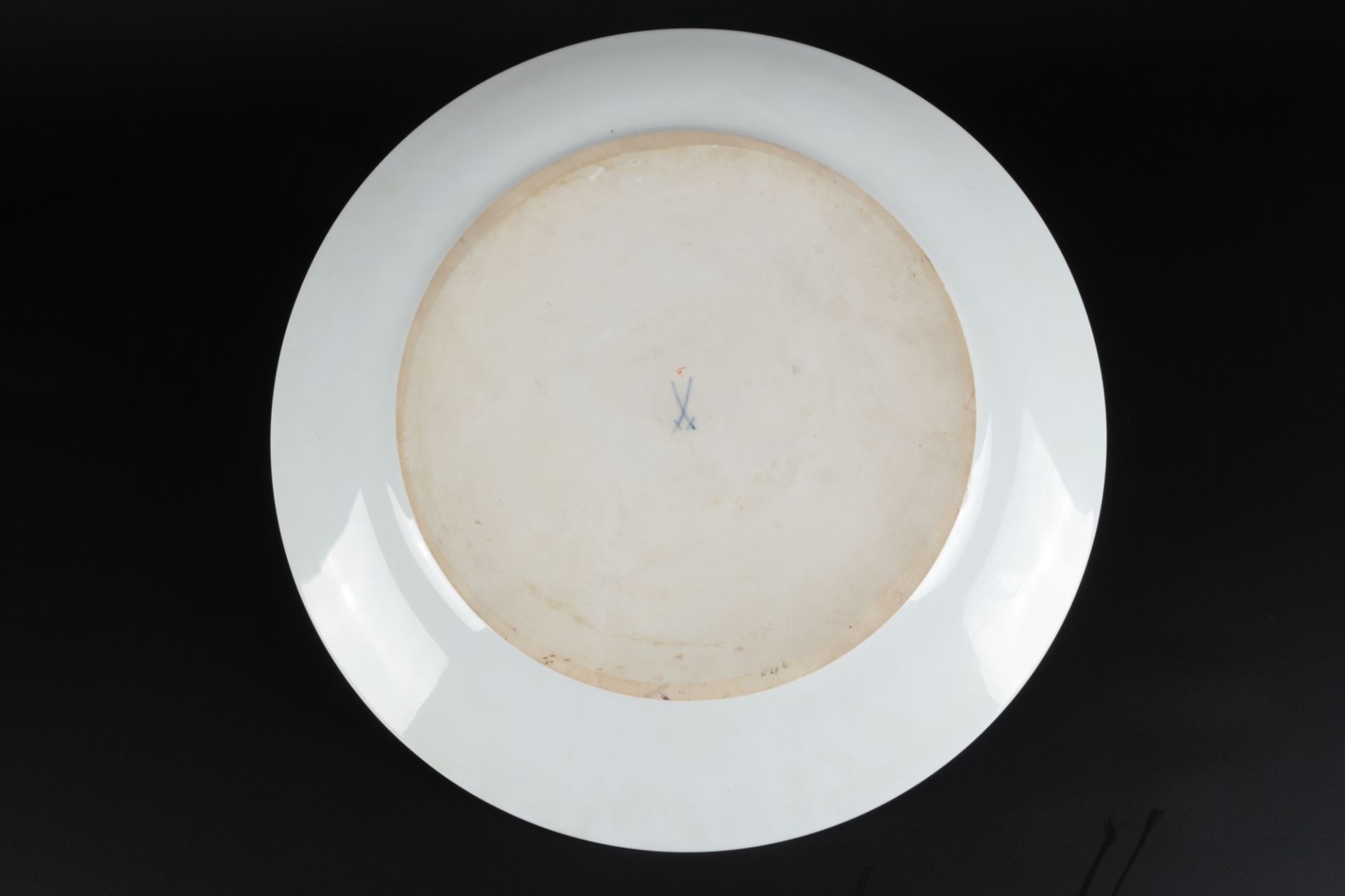 Meissen Blumenbukett riesige Platte 43cm 1.Wahl, large round dish, - Bild 3 aus 3