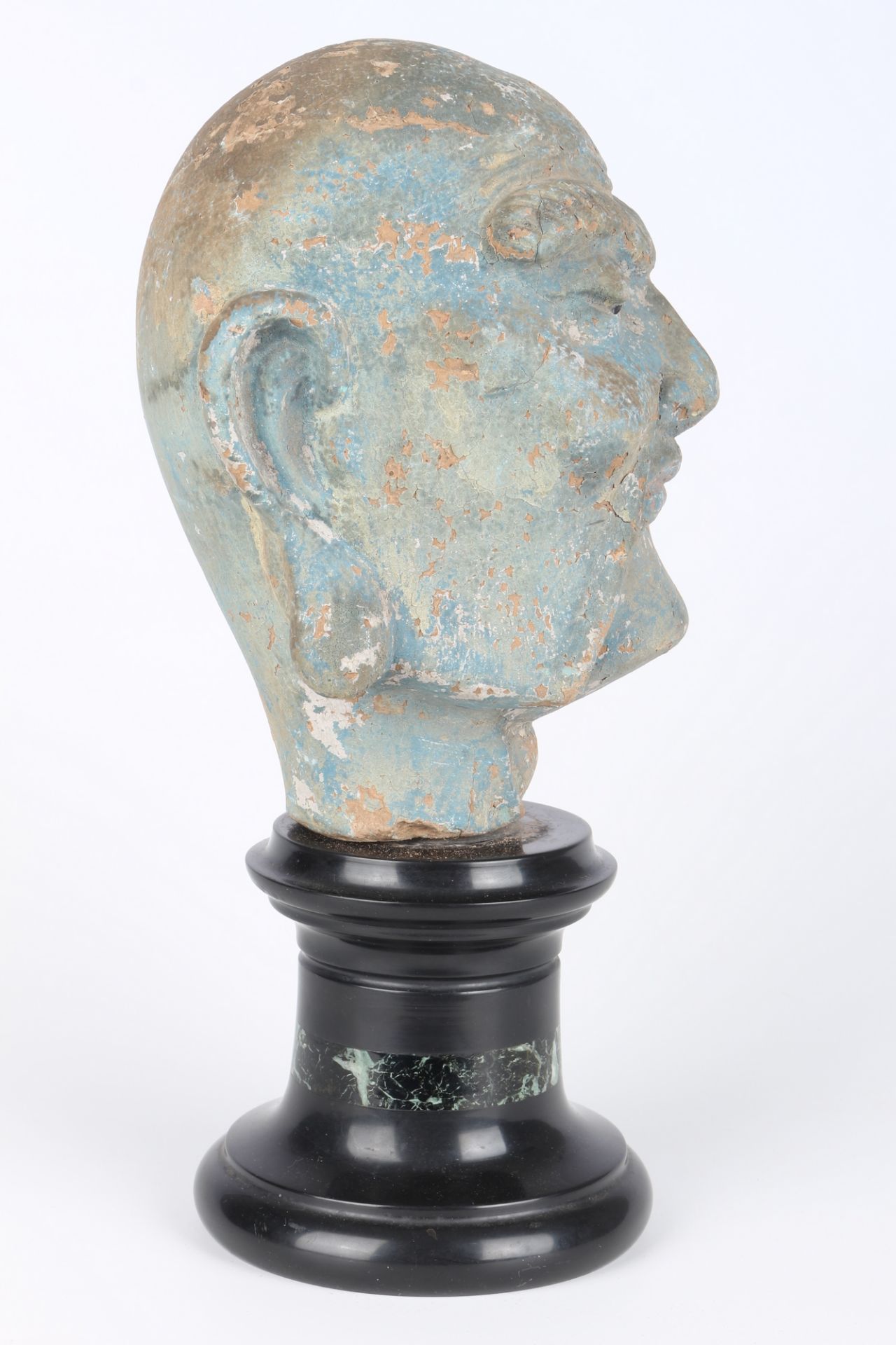 China 18./19. Jahrhundert männlicher Kopf, chinese head 18th/19th century, - Image 5 of 6