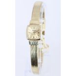 Glashütte 585 Gold Damen Armbanduhr, women's 14K gold wristwatch,