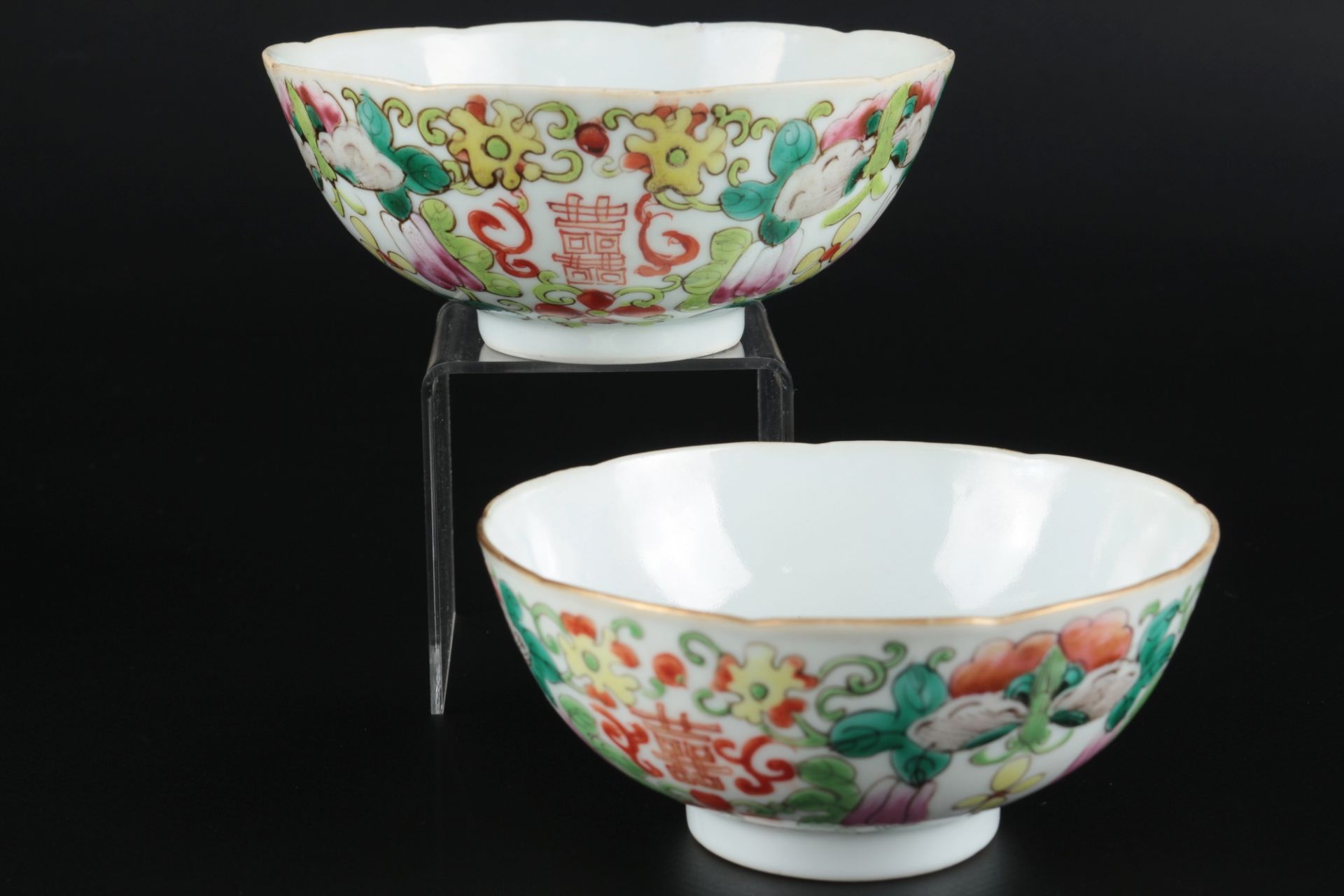 China 2 Reisschalen wohl Qing-Dynastie, chinese rice bowls,