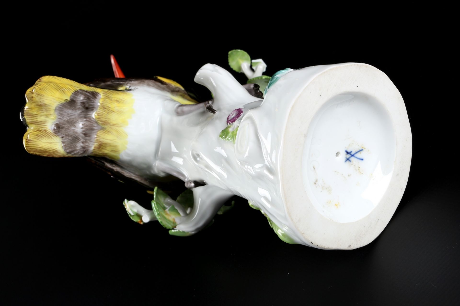 Meissen Pirol auf Stamm 1.Wahl, porcelain bird, - Image 5 of 7
