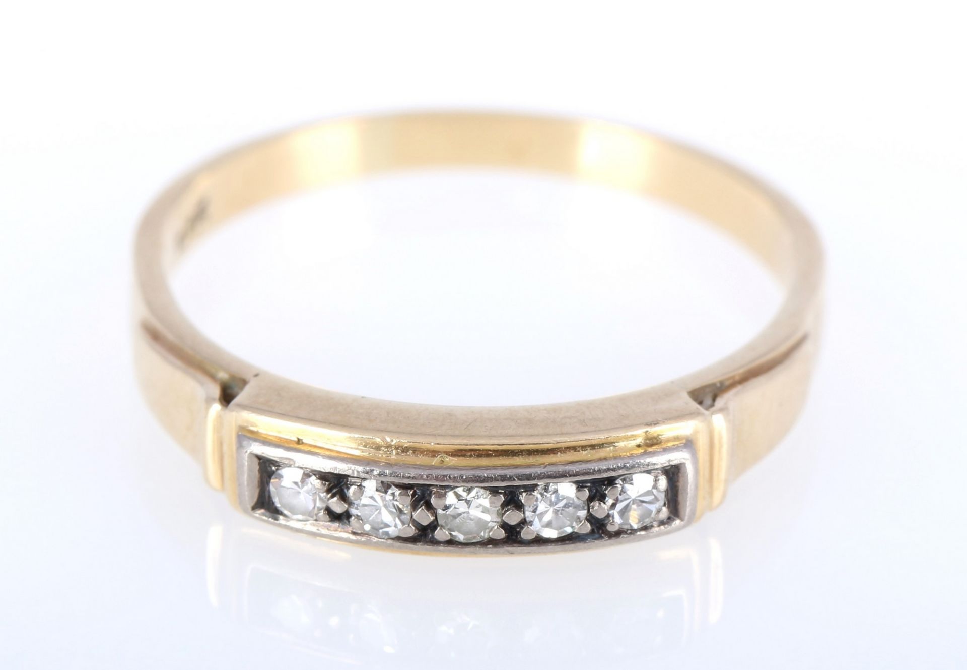 585 Gold Brillantring, 14K diamond gold ring,