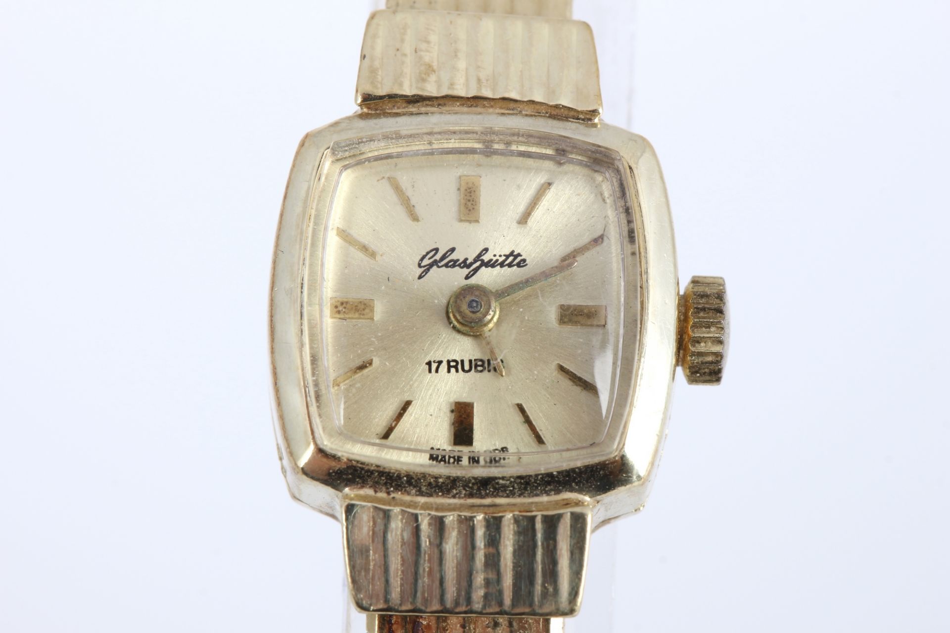 Glashütte 585 Gold Damen Armbanduhr, women's 14K gold wristwatch, - Bild 2 aus 5